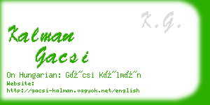 kalman gacsi business card